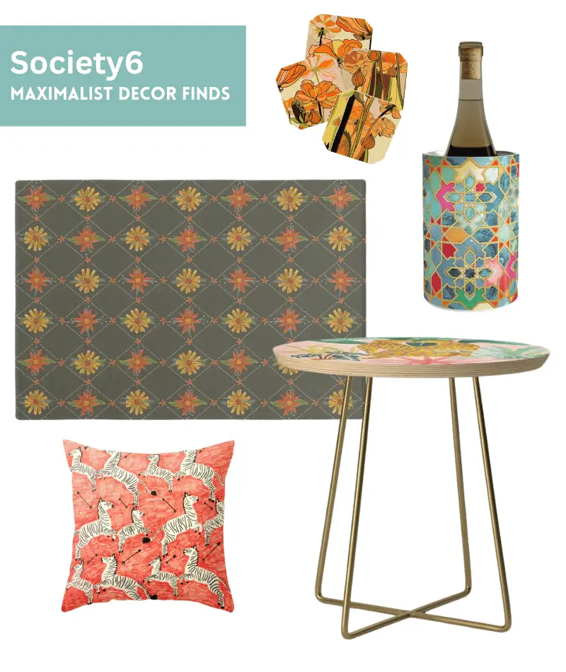 Society6 maximalist home decor ideas