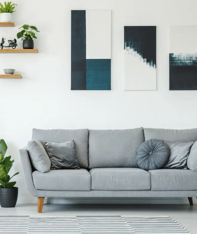 blue and grey living room idea