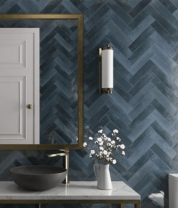dark blue bathroom tile ideas