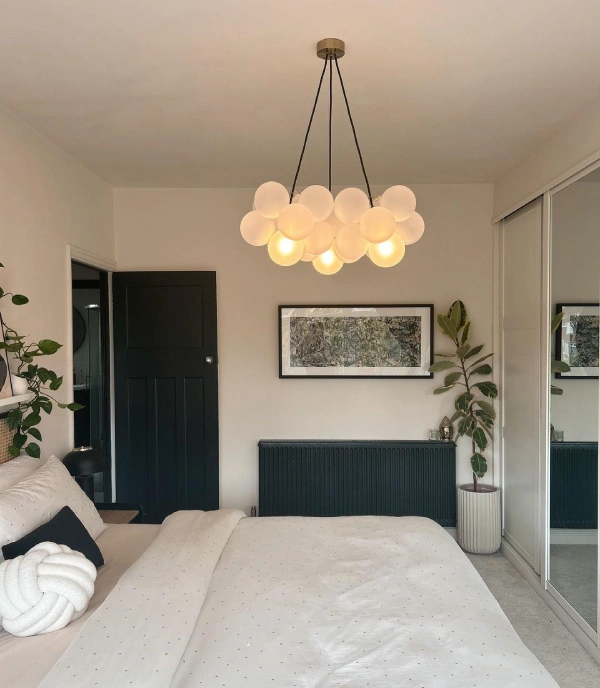 Bubble chandelier lighting idea for your bedroom