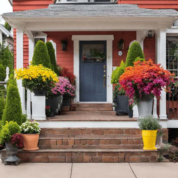 Ways To Perk Up Your Front Porch - add colourful plants