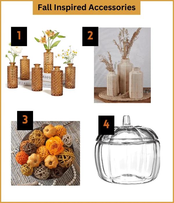 fall inspired coffee table accessories
