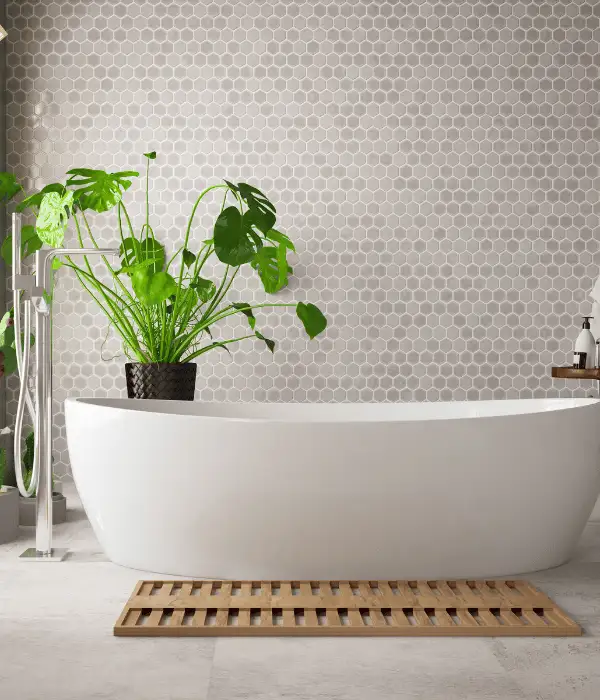 Bathroom Tiles vs. Bathroom Panelling - bathtub with tiled wall