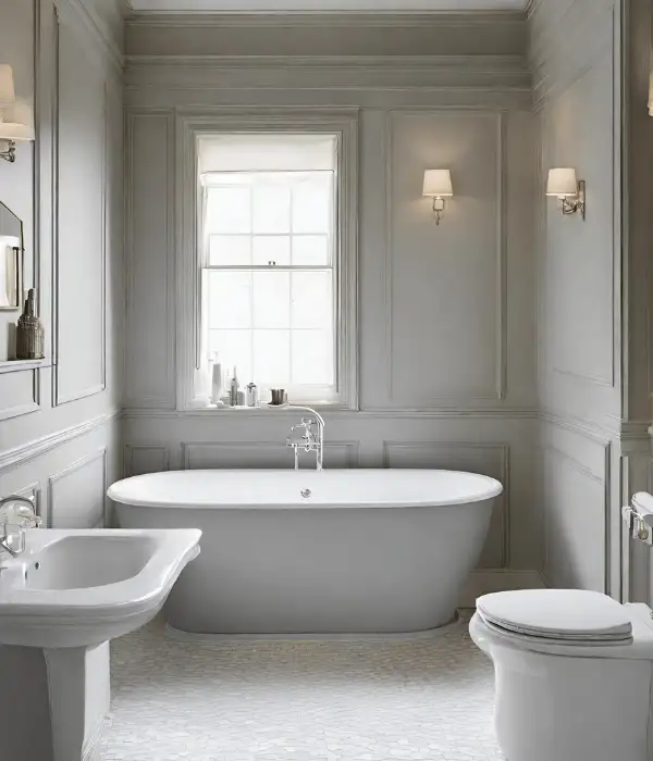Bathroom Tiles vs. Bathroom Panelling - white bathroom panelling