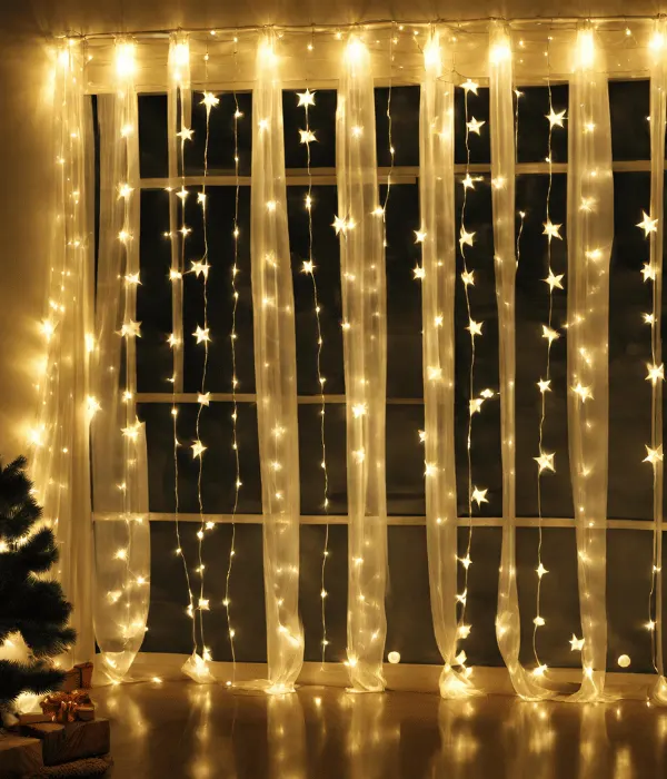 Christmas lights for curtains