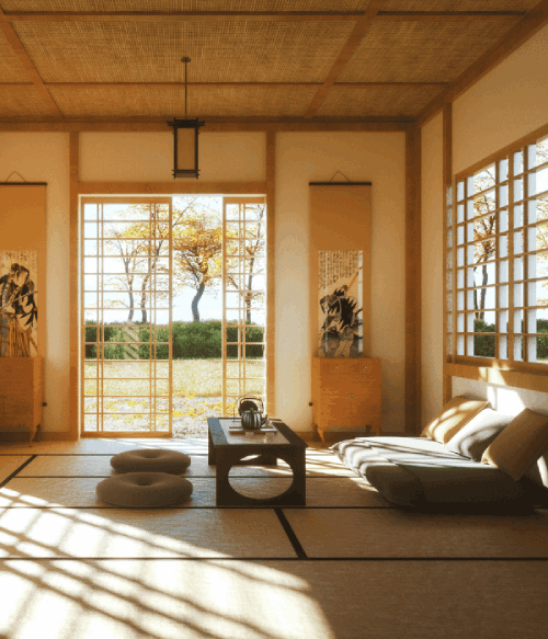 Japanese inspired interior design