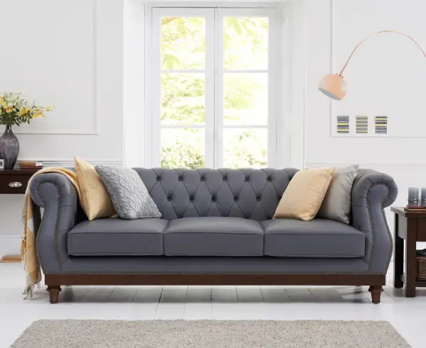 cozy grey sofa for a living room