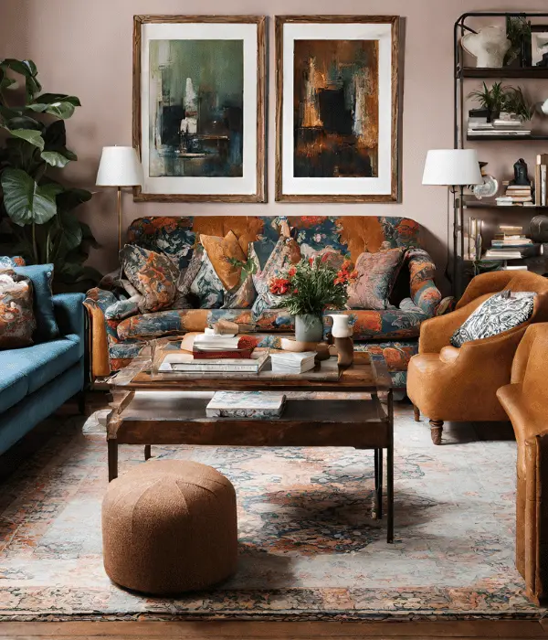 eclectic living room