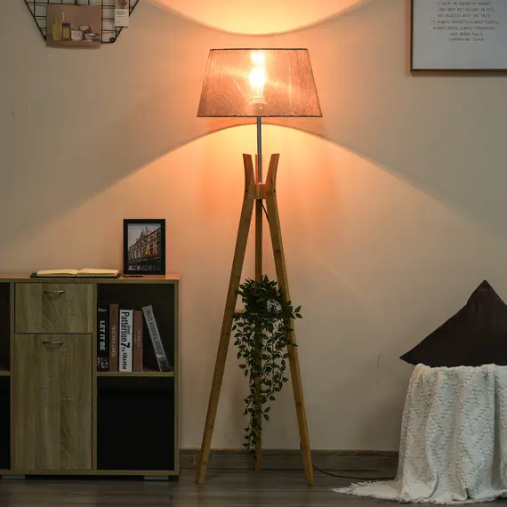 living room floor lamp with shelf