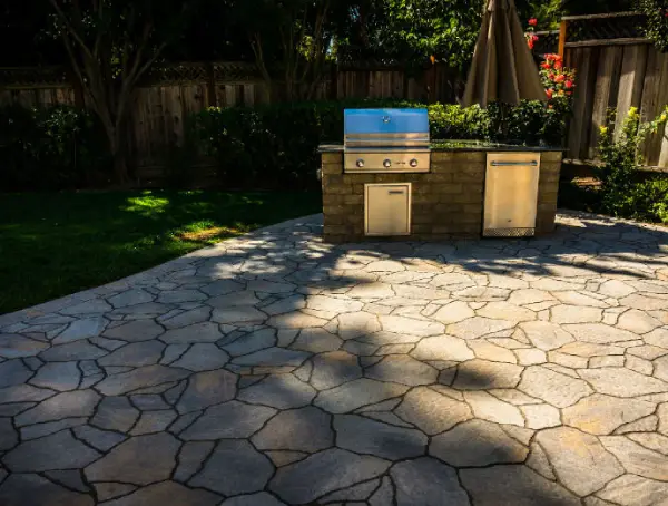 outdoor kitchen barbeque area