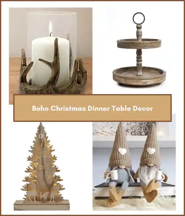 Christmas dining table ideas - boho christmas table idea