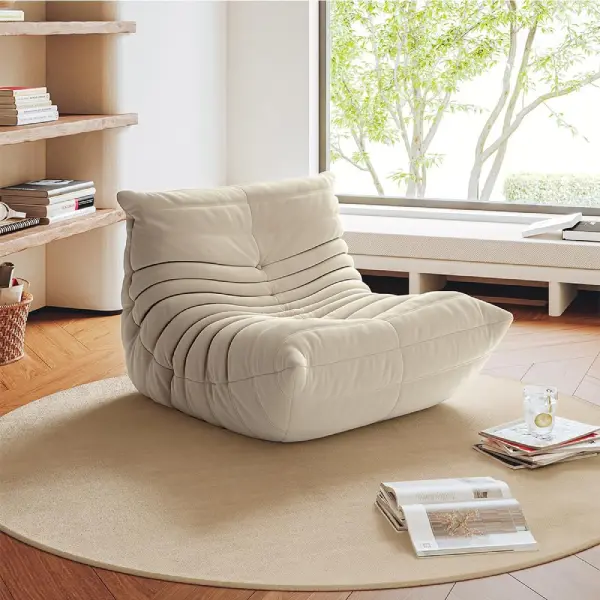 cozy home accessories - beige cuddle chair bean bag