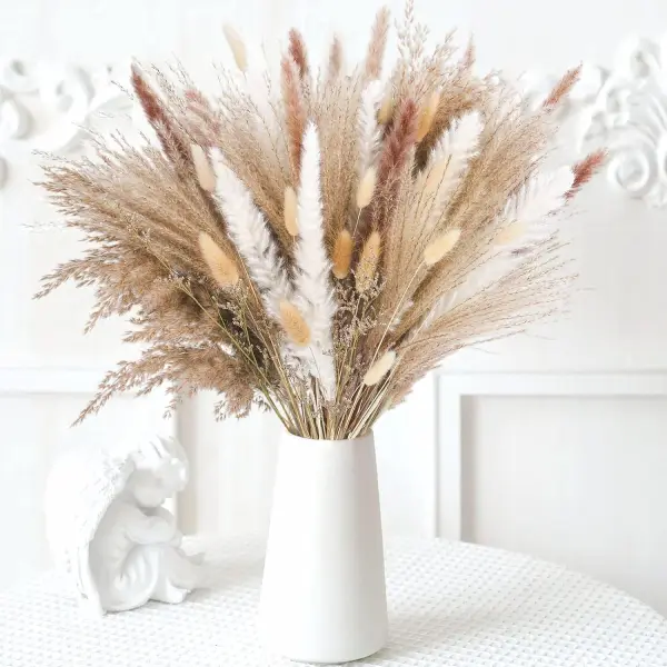 cozy home accessories - pampas grass in a vase