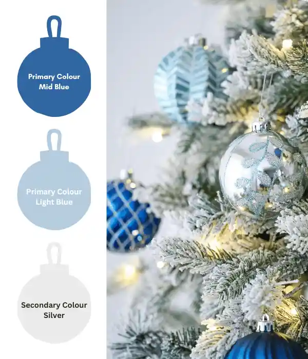 icy blue and silver christmas colour scheme