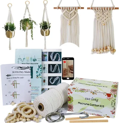 macrame making kit for adults - gift ideas for interior design lovers