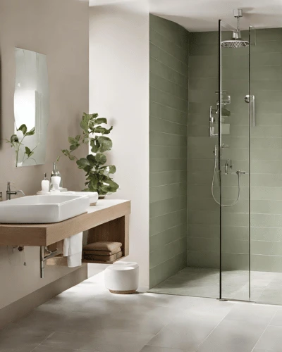 sage green bathroom tile ideas