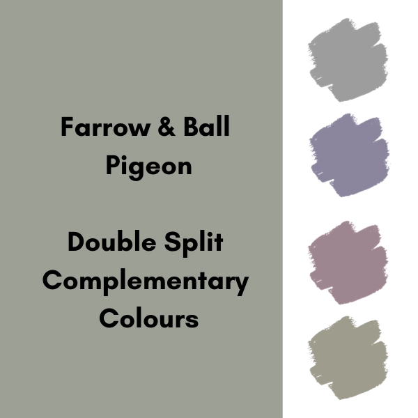 farrow and ball pigeon double split complementary colours