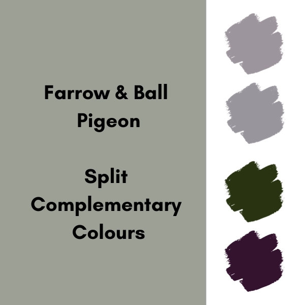 farrow and ball pigeon split complementart colours