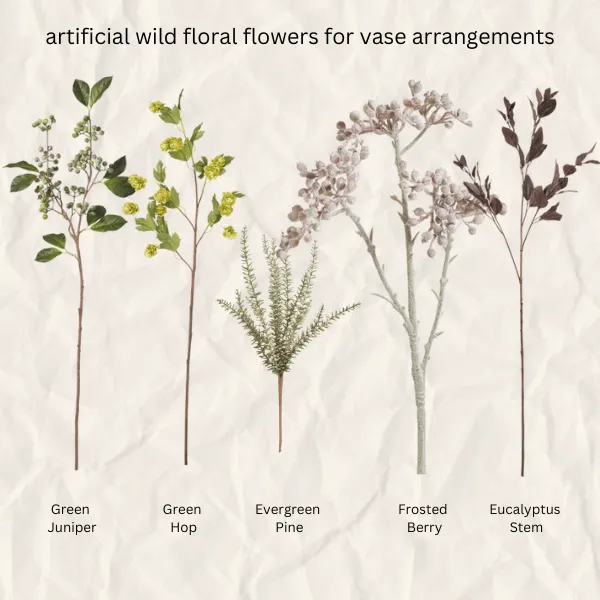 artificial wild floral flowers for vase arrangements