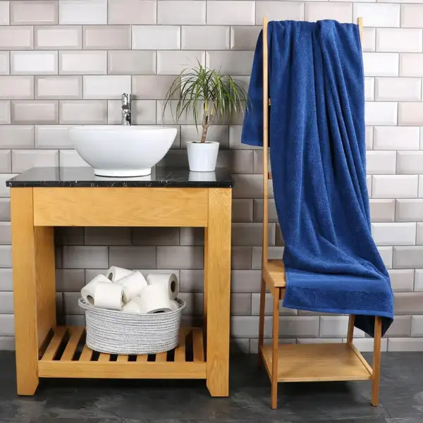 large bath towel in royal blue