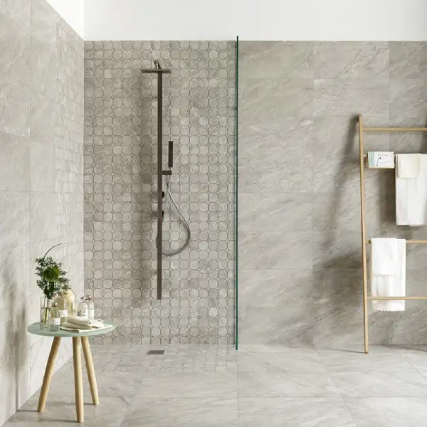 large marble tiles for bathroom and shower