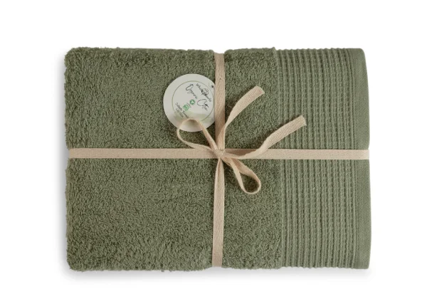 sage green bathroom towel gift idea