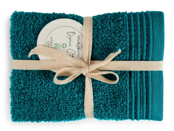 teal blue facecloths for a gift