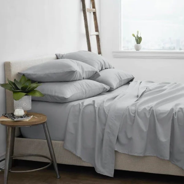 cozy grey bed sheets