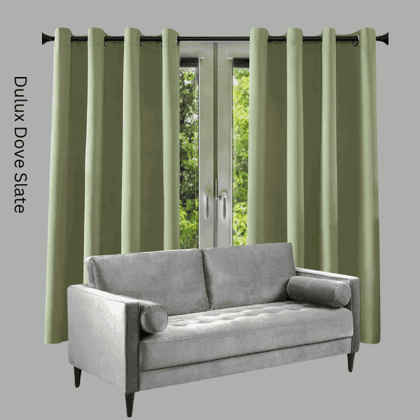 curtains that go with grey walls - sage green curtains and medium grey walls