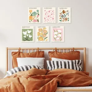 colourful floral prints for modern bedroom