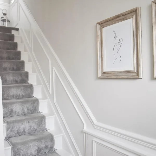 farrow and ball ammonite hallway and stairs