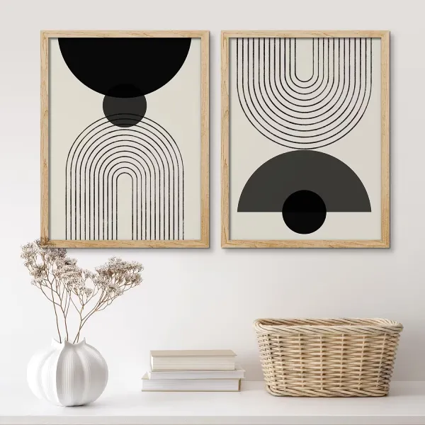 geometric modern artwork for bedroom