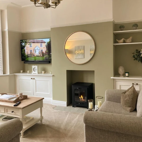 dulux overtly olive living room neutral colour scheme