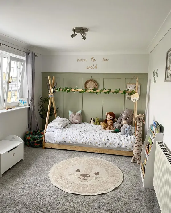dulux overtly olive nursery toddler room