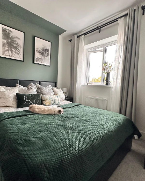 farrow and ball green smoke bedroom design