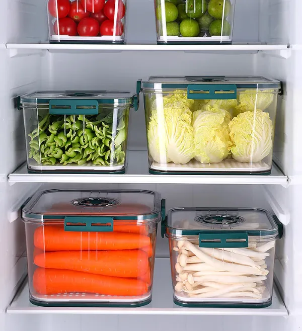 fridge organizer boxes large and small for keeping your fridge clean