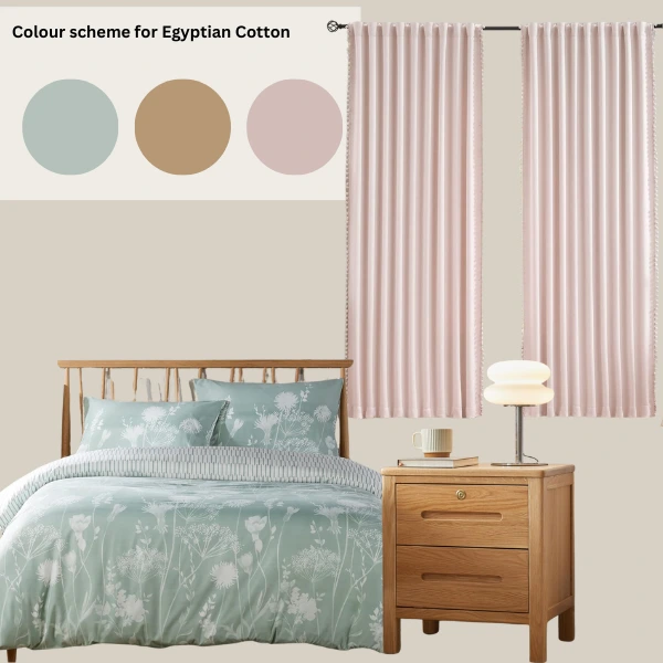 pink curtains with egyptian cotton paint