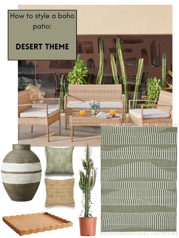 desert theme bohemian patio idea