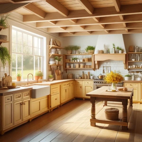yellow farmhouse kitchen - Transforming Your Home For Summer