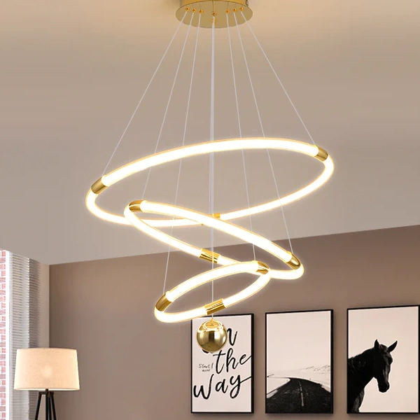 LED pendant ring light for hallway