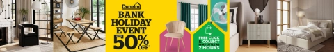 dunelm bank holidy sale half price