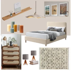free interior design mood board for bedroom - scandi neutral and cozy