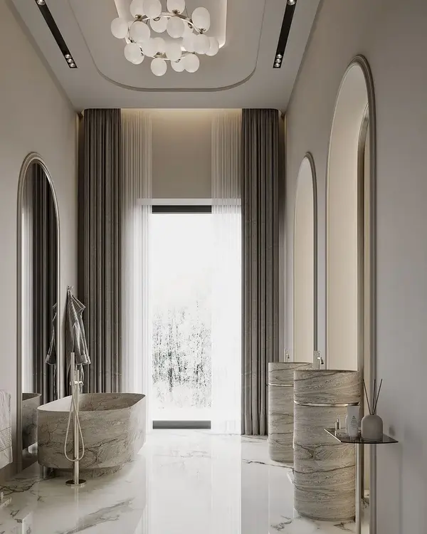 luxurious white bathroom idea