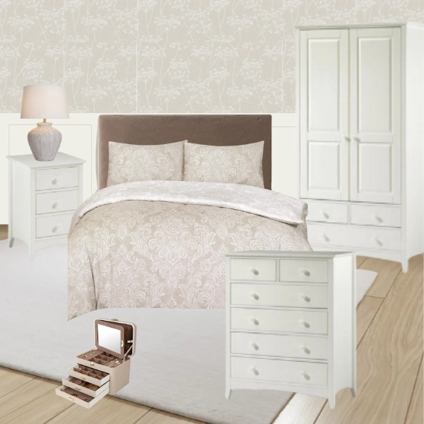 White bedroom furniture styling ideas - modern