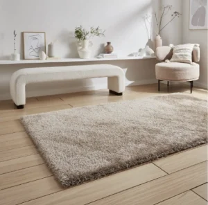 beige shaggy rug for iving room