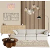 free mood board brown living room cozy panelling