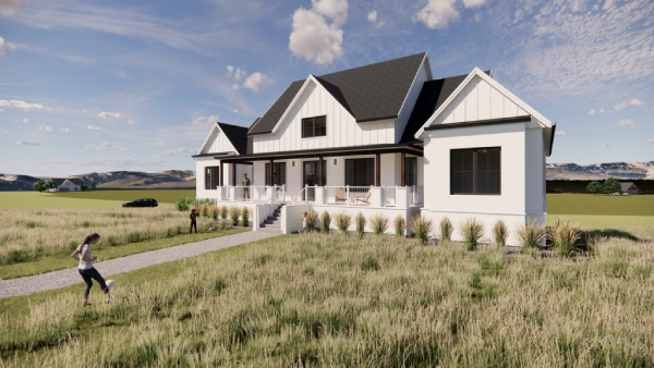 pitched roof farmhouse architecture