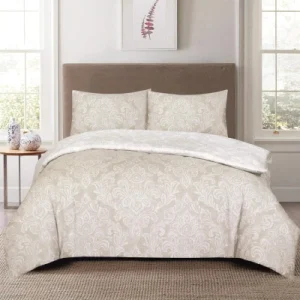 beige floral vintage pattern duvet