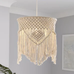 boho macrame lamp shade for bedroom