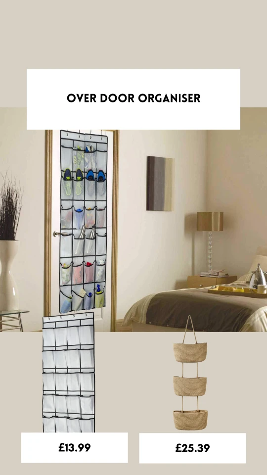 uni room storage ideas - over door organiser